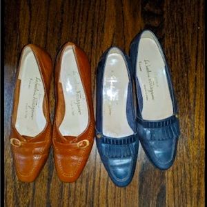 VINTAGE Salvatore Ferragamo kitten heels